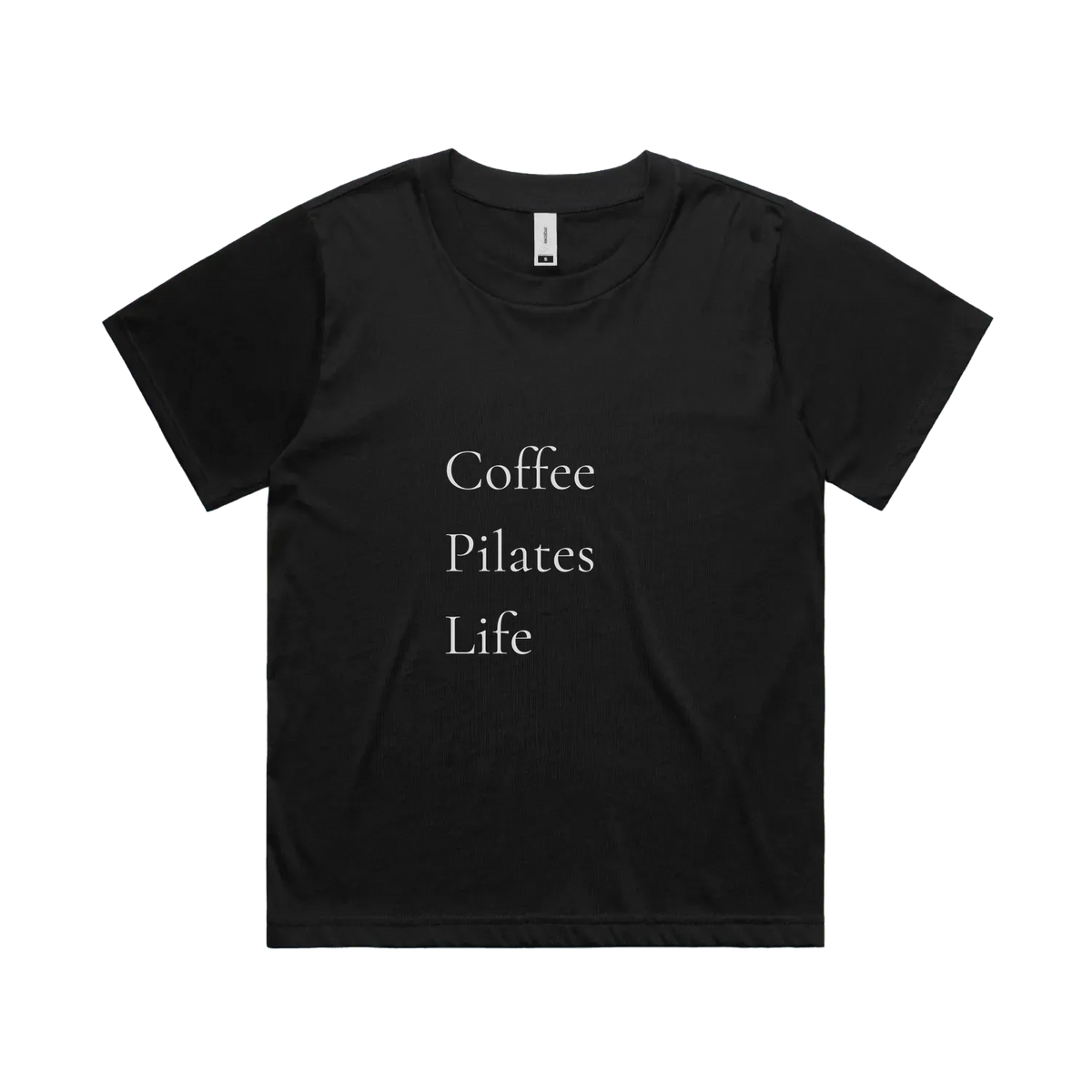 Black front flat lay
