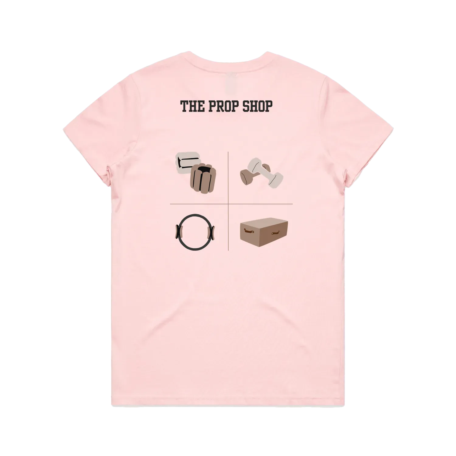 Pink back flat lay