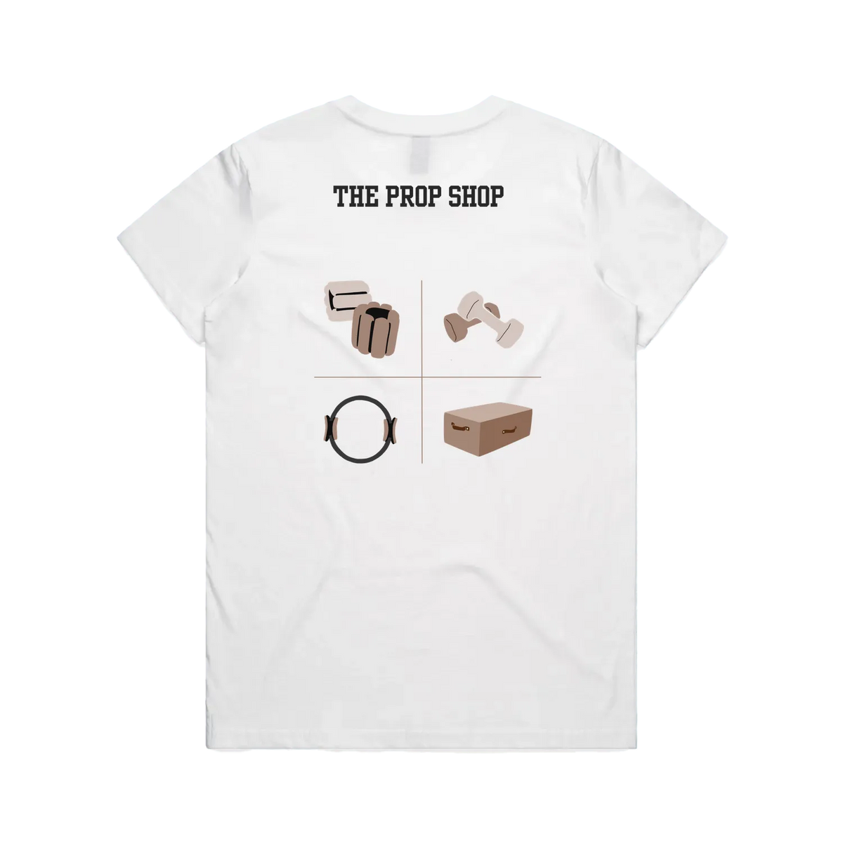White back flat lay